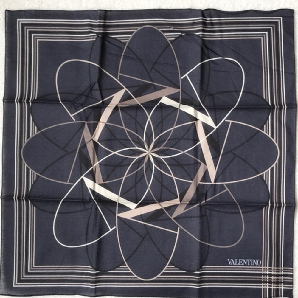 Valentino Cotton Pocket Square Scarf